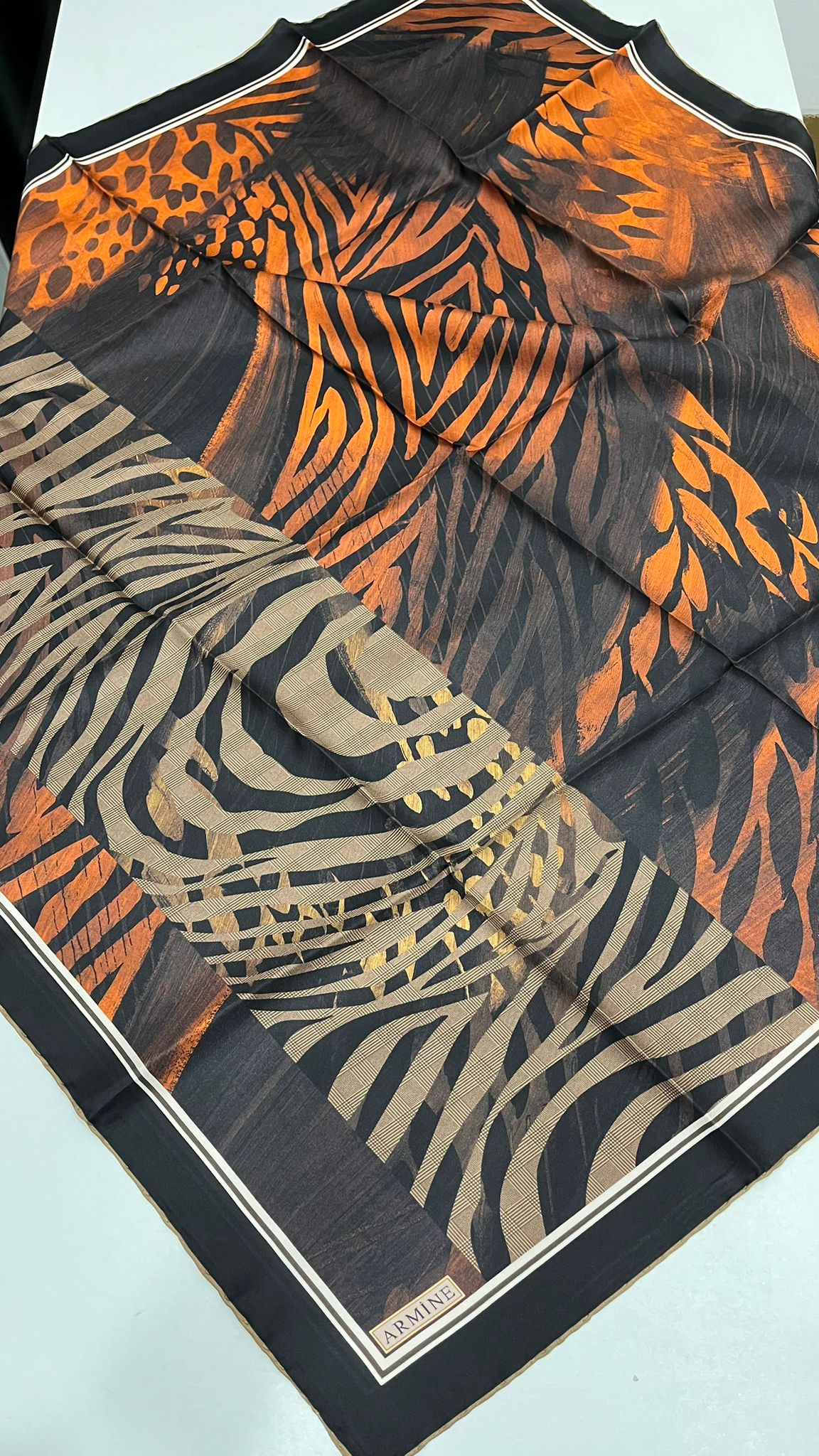 Armine Nostalji Twill İpek Eşarp