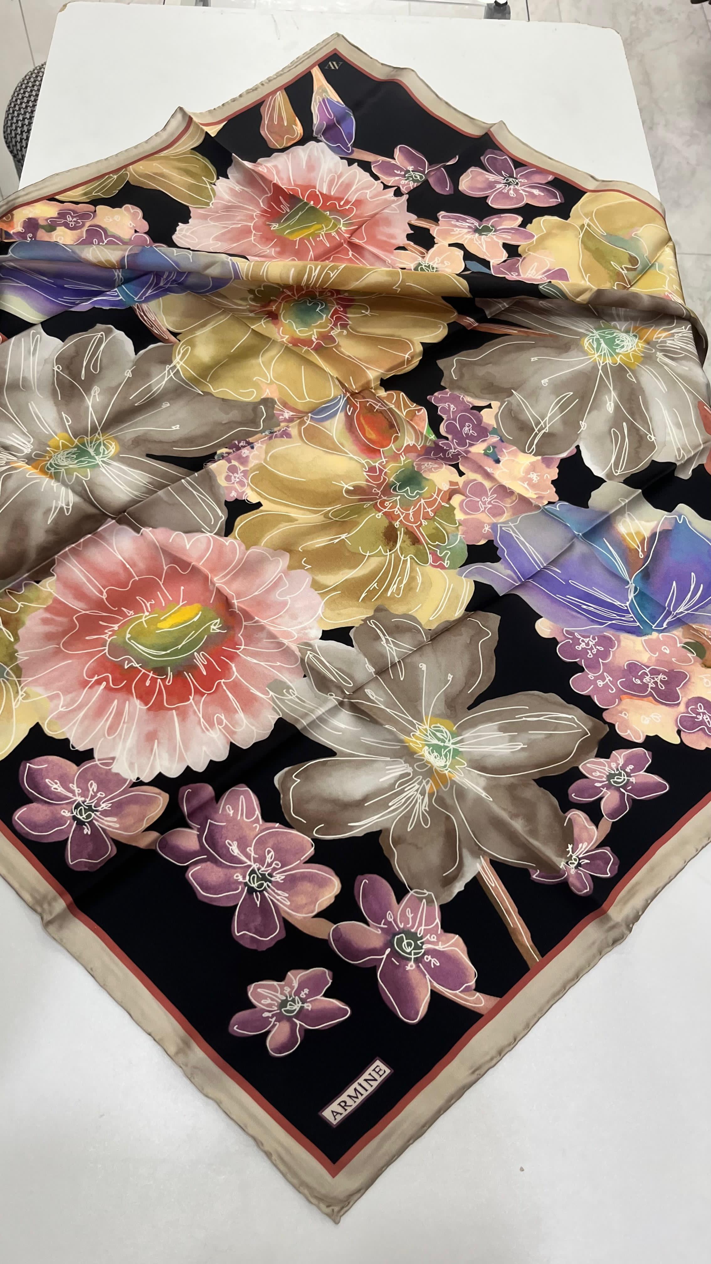 Armine 2025 Yaz Sezonu Saf İpek Eşarp