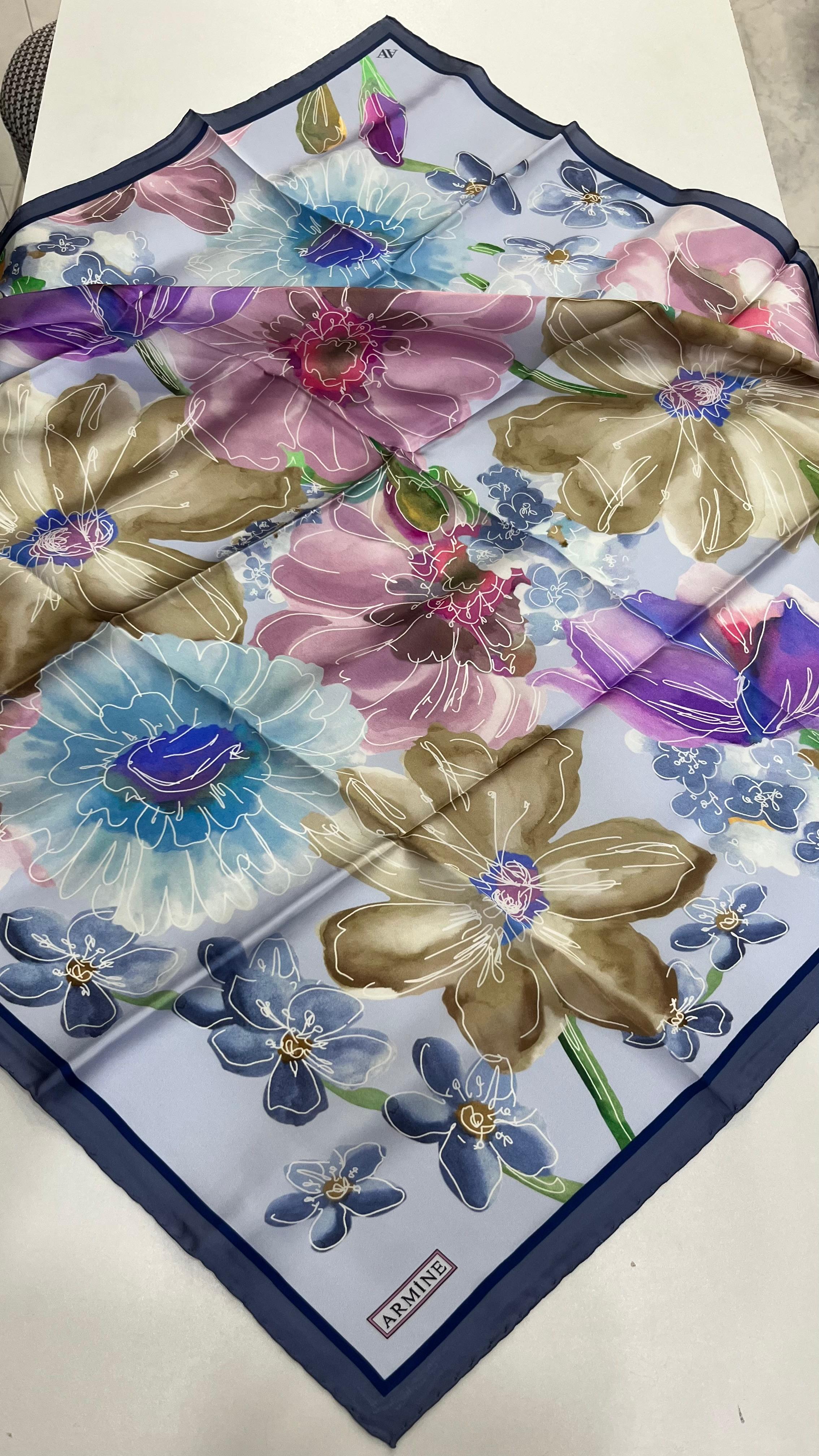 Armine 2025 Yaz Sezonu Saf İpek Eşarp