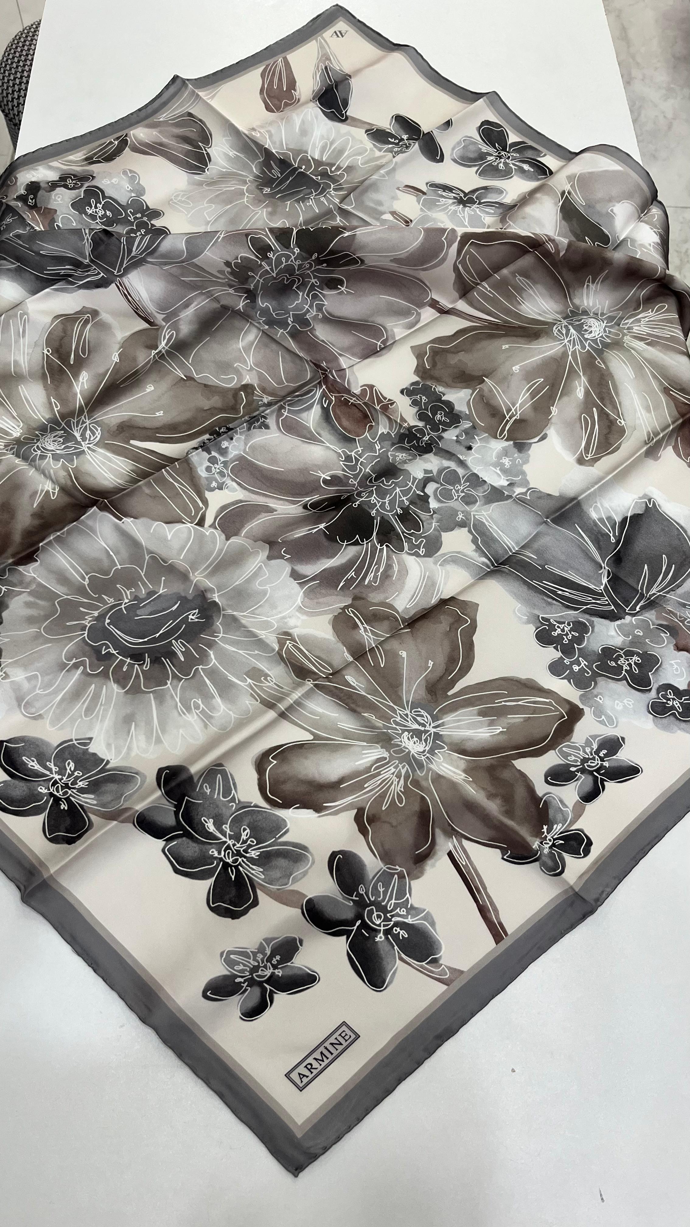 Armine 2025 Yaz Sezonu Saf İpek Eşarp