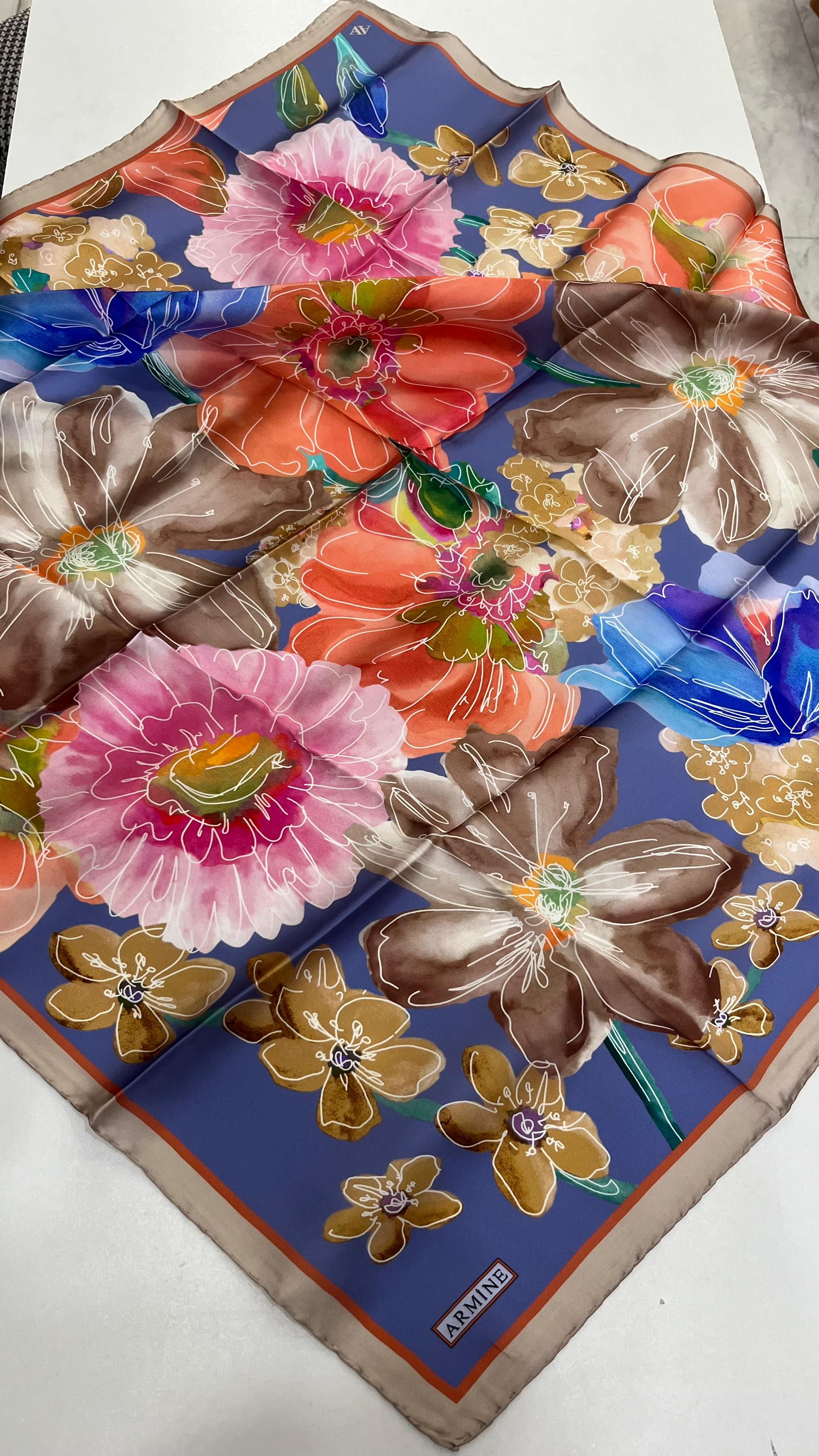 Armine 2025 Yaz Sezonu Saf İpek Eşarp