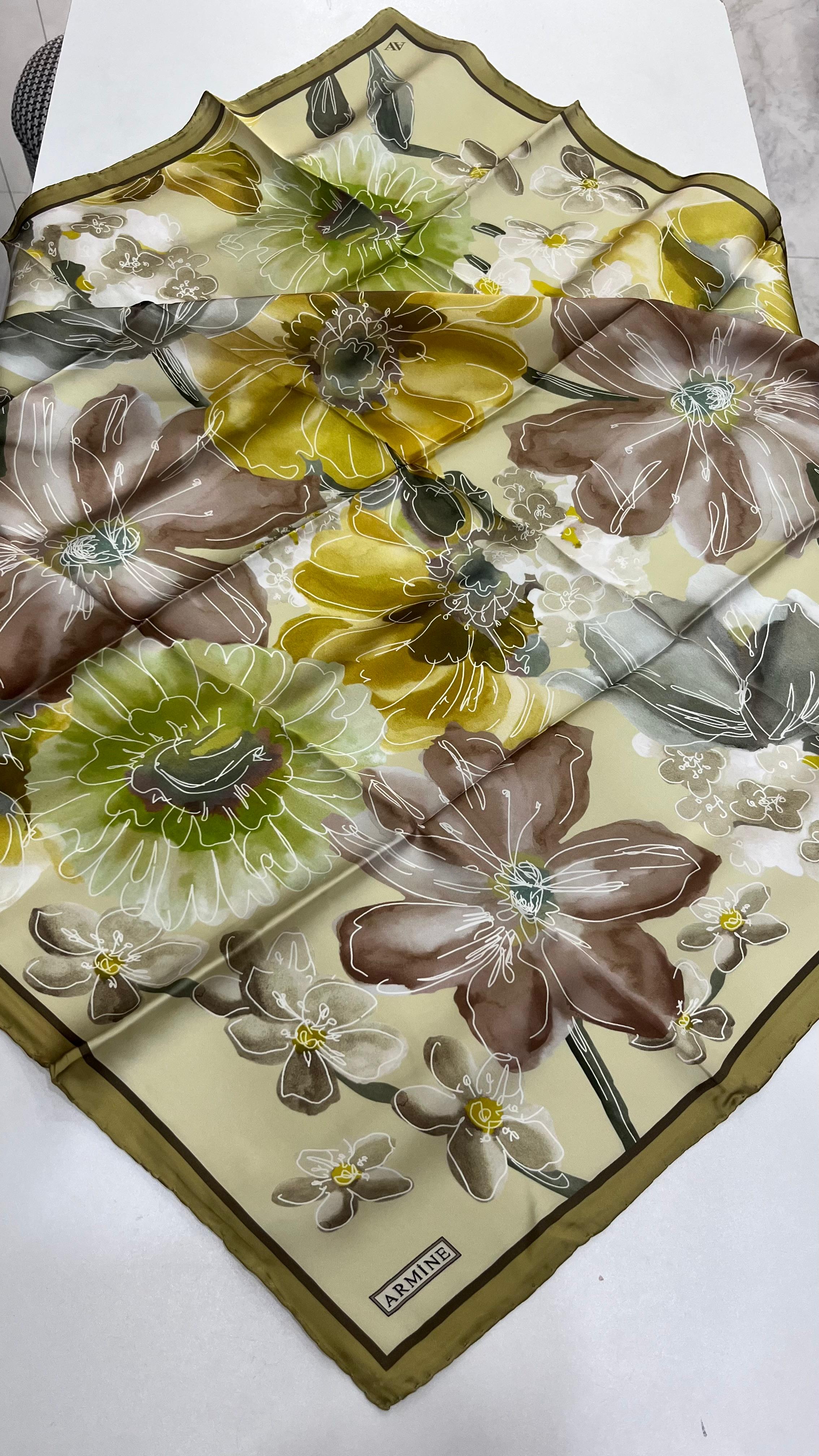 Armine 2025 Yaz Sezonu Saf İpek Eşarp