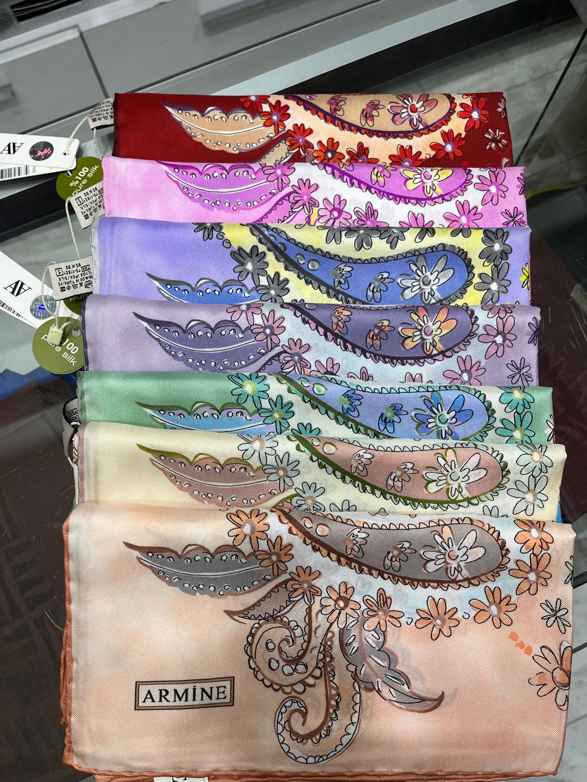 Armine 2025 Yaz Sezonu Saf İpek Eşarp