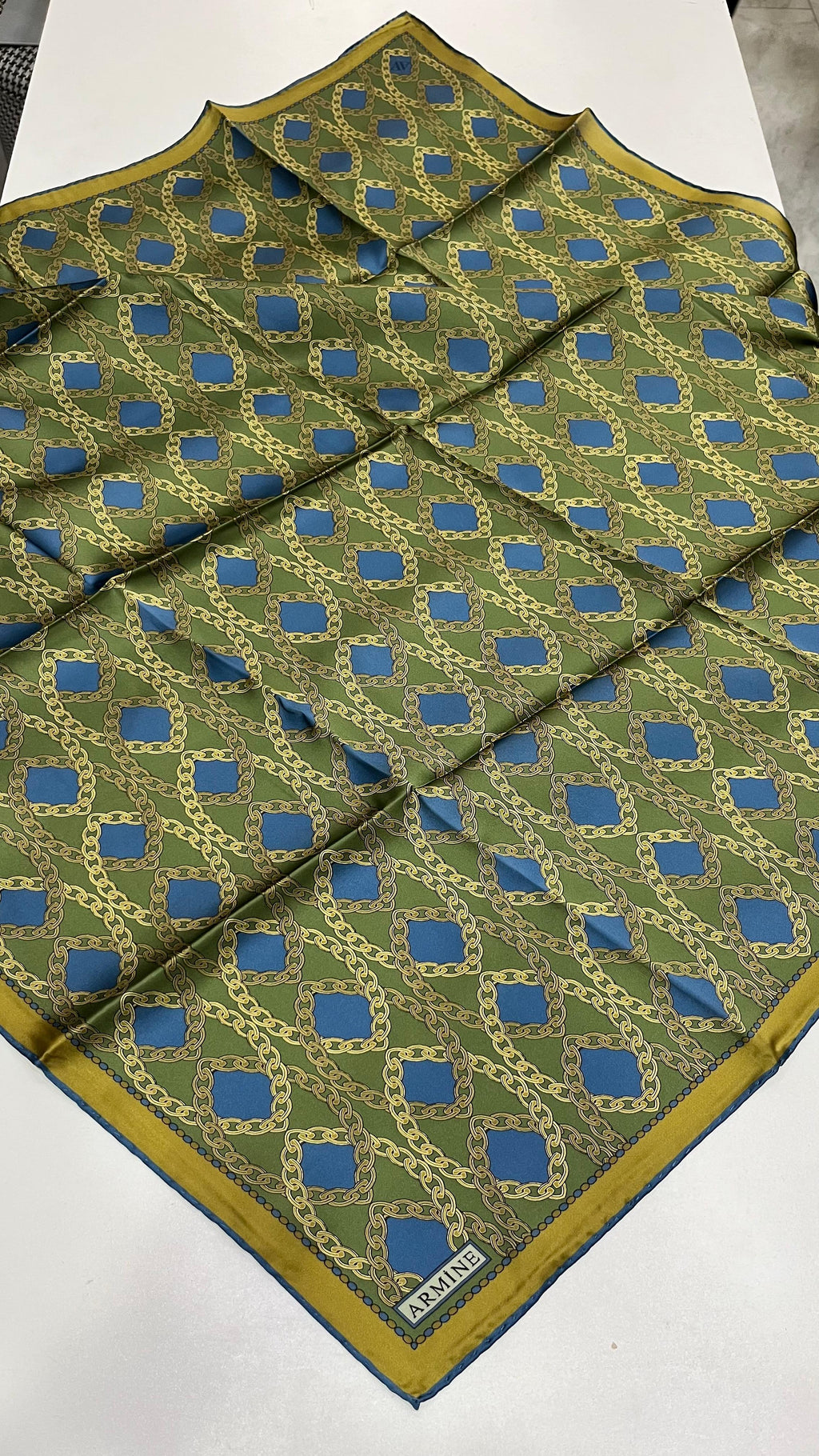 Armine '25-'26 Sura İpek Kış Sezonu Yağ Yeşili-Mavi