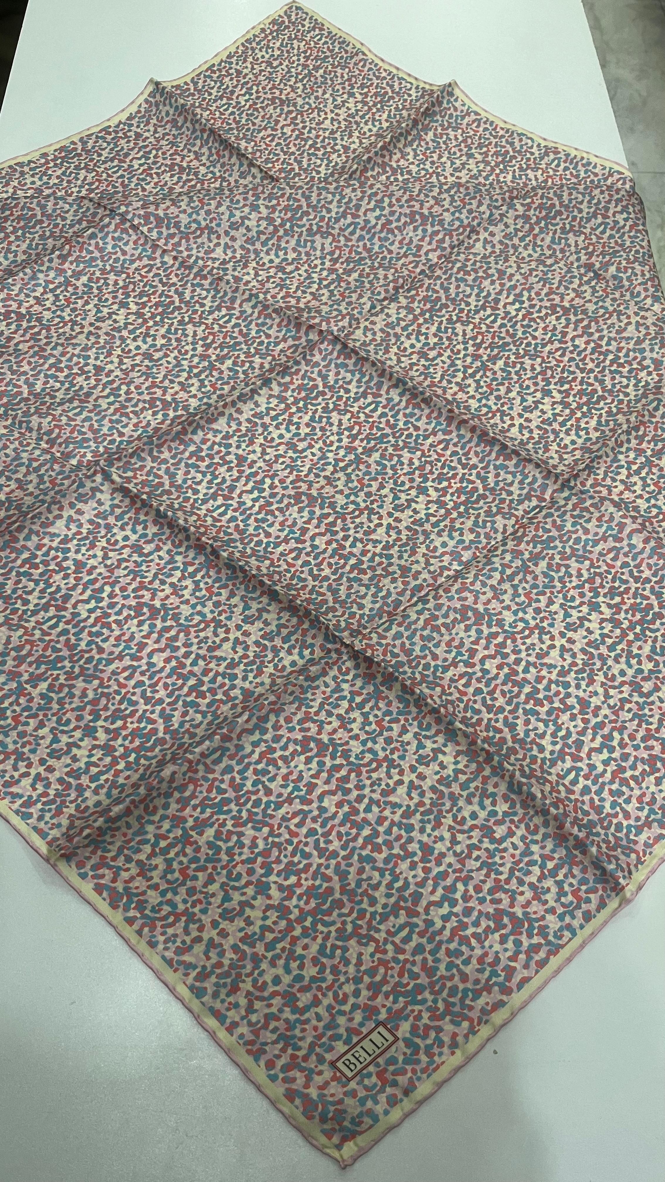 BELLI '25 Kış Sezonu Twill İpek Eşarp Pudra