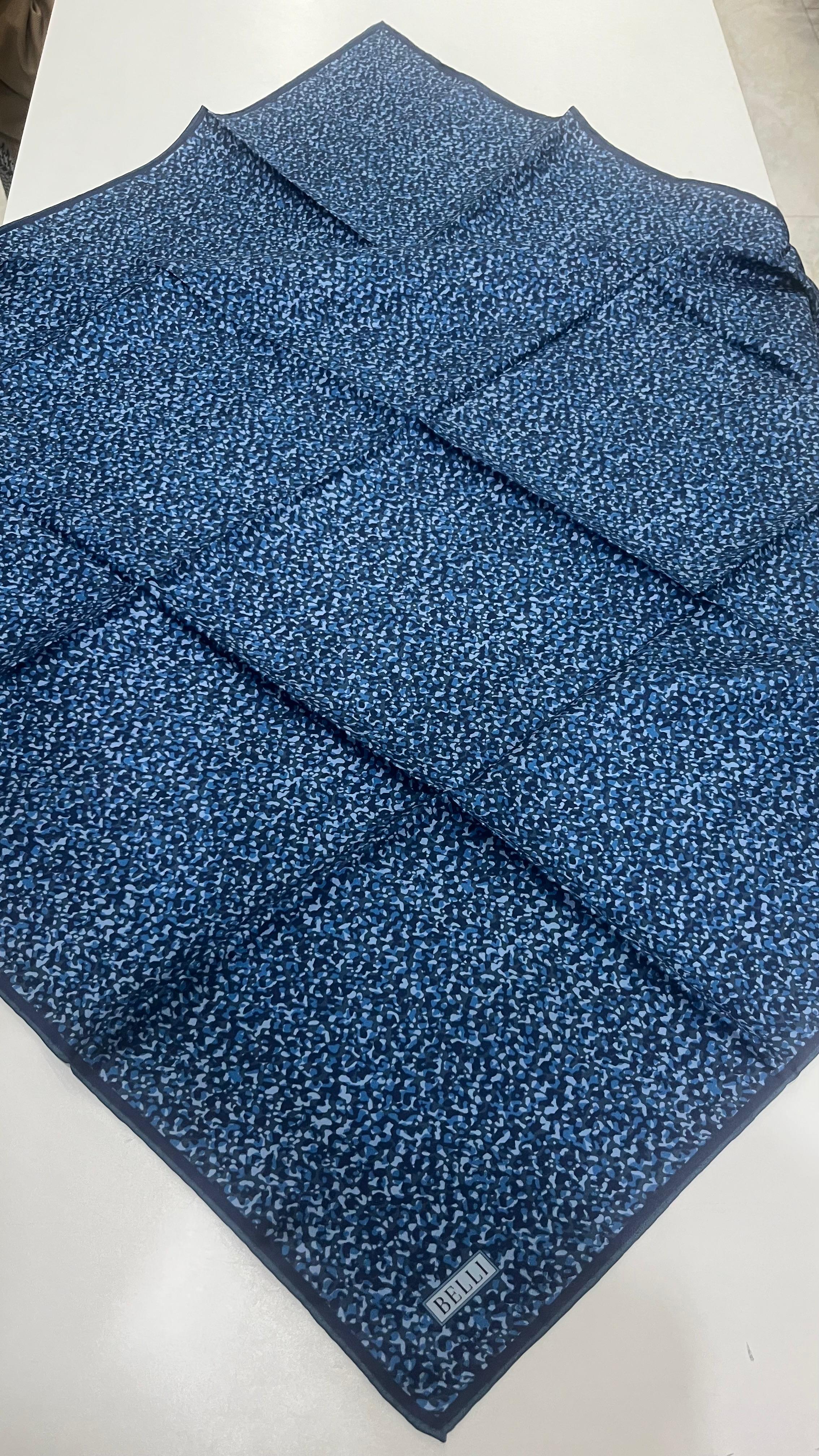 BELLI '25 Kış Sezonu Twill İpek Eşarp Lacivert