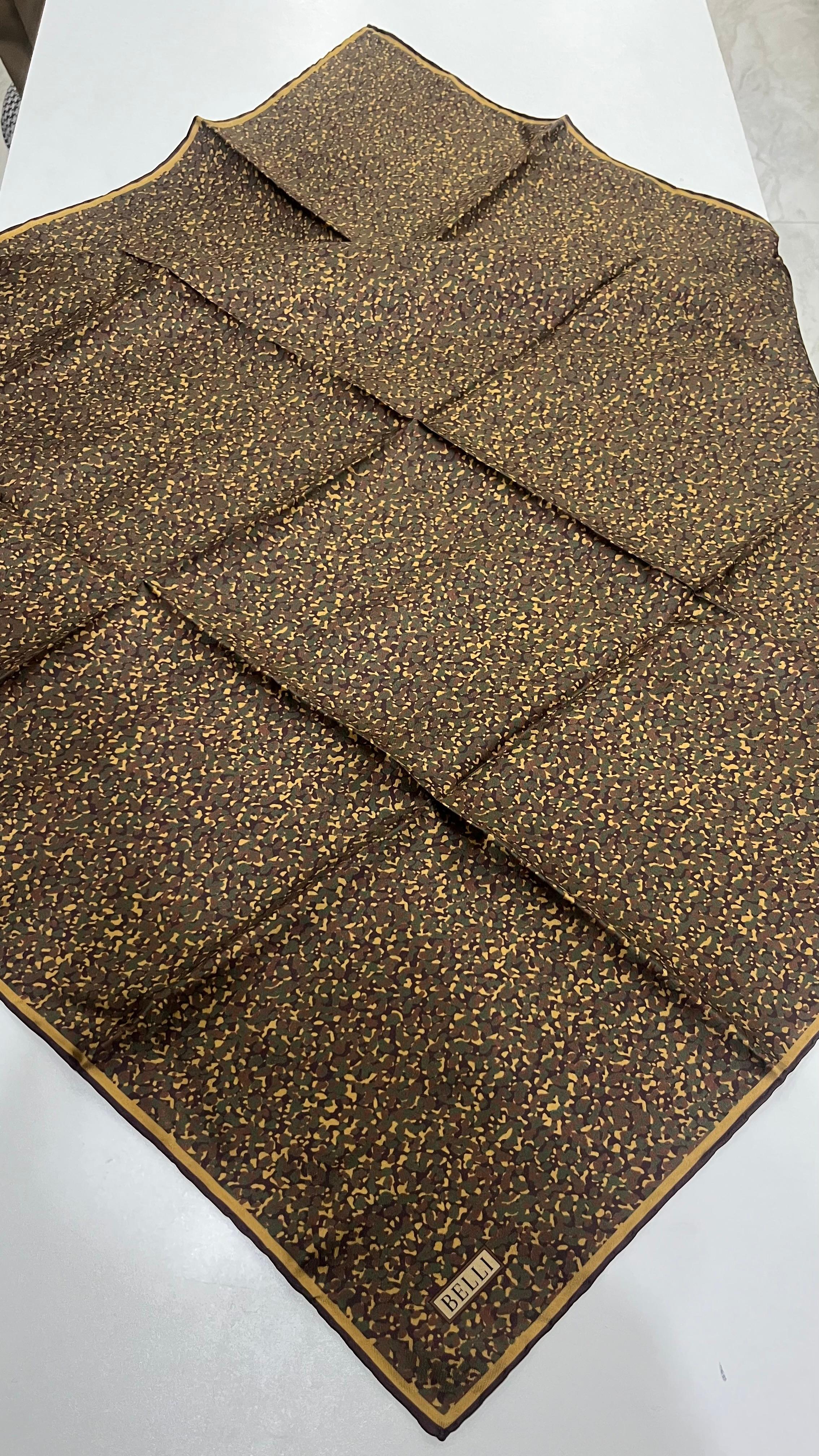 BELLI '25 Kış Sezonu Twill İpek Eşarp Haki