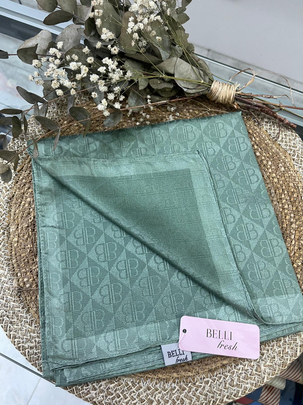 Monogram Eşarp Yeşil