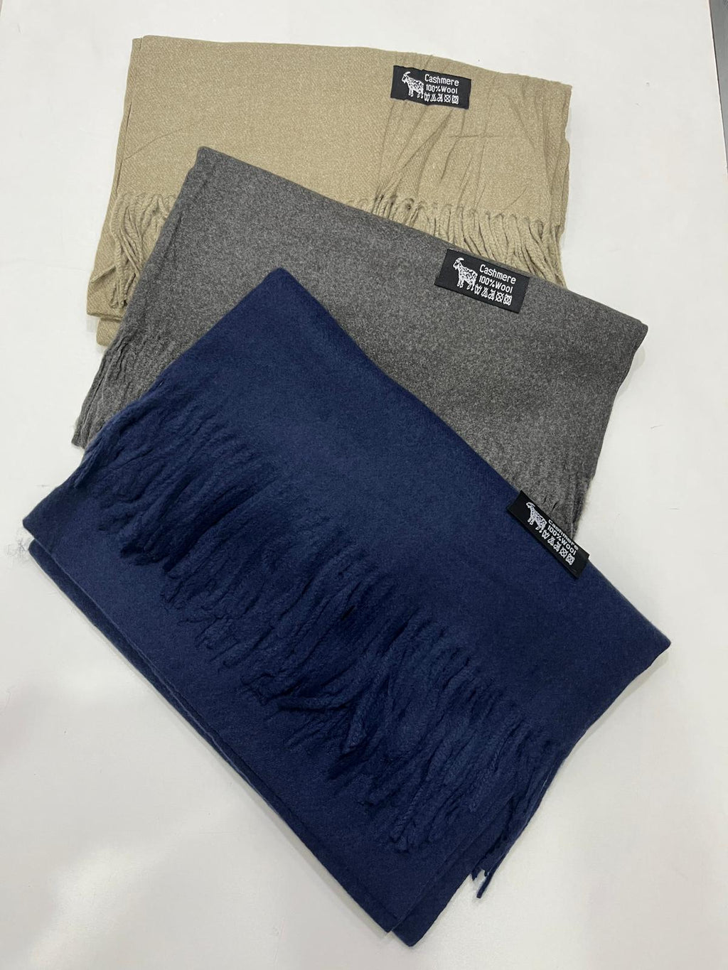 Cashmere Yün Omuz Şalı Petrol