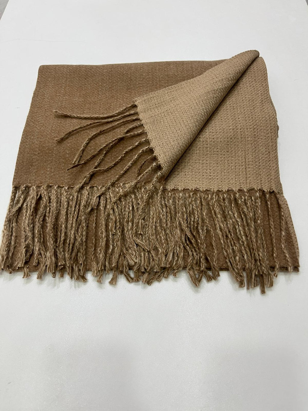 Cashmere Yün Omuz Şalı Latte