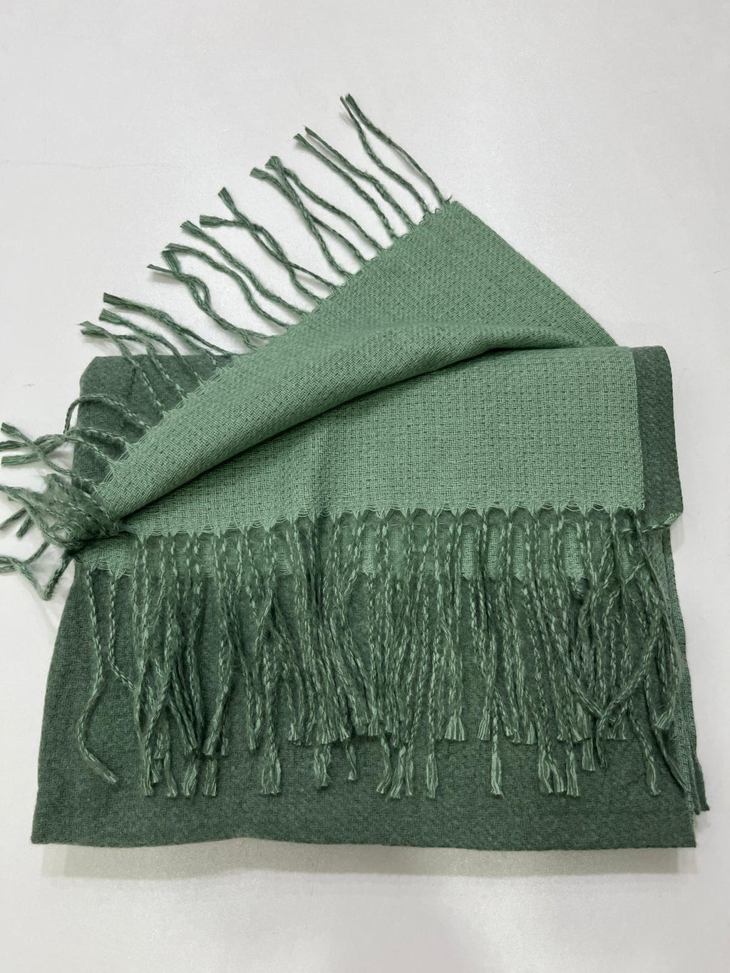 Cashmere Yün Omuz Şalı Mint-Yaprak