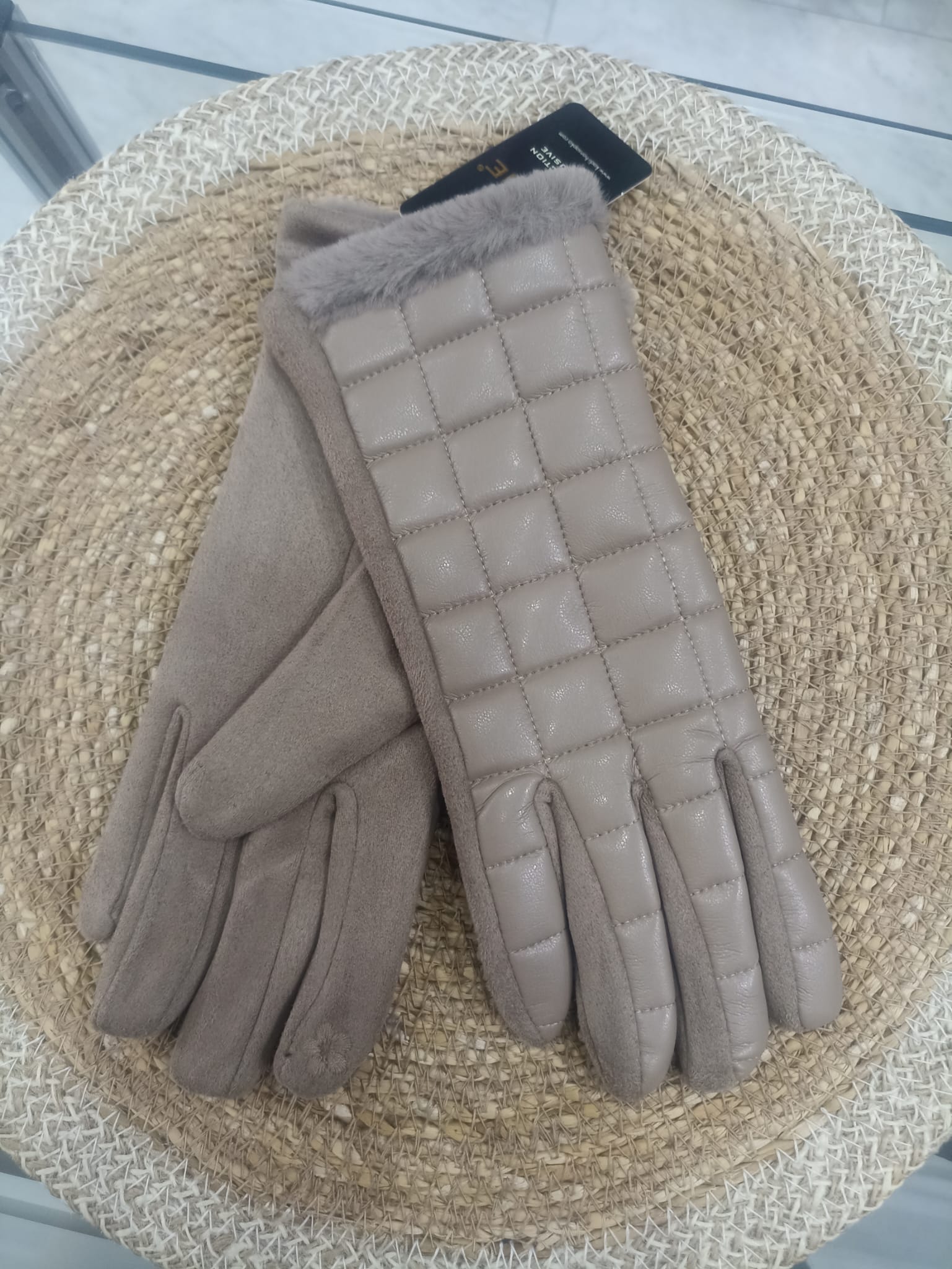 Deri Ve Bambu Özel Doku Vizon