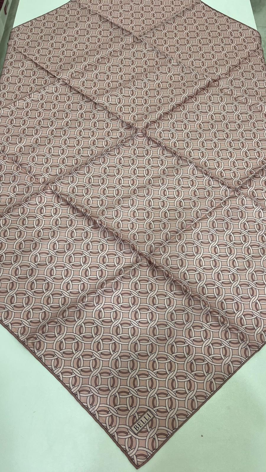 BELLI '25 Kış Sezonu Twill İpek Eşarp Pudra