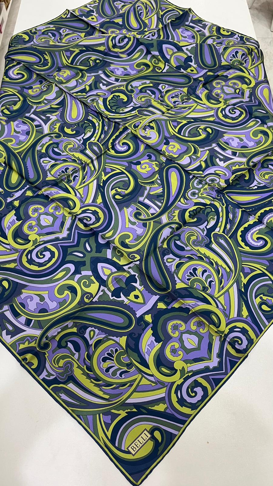 BELLI '25 Kış Twill İpek Eşarp Mor