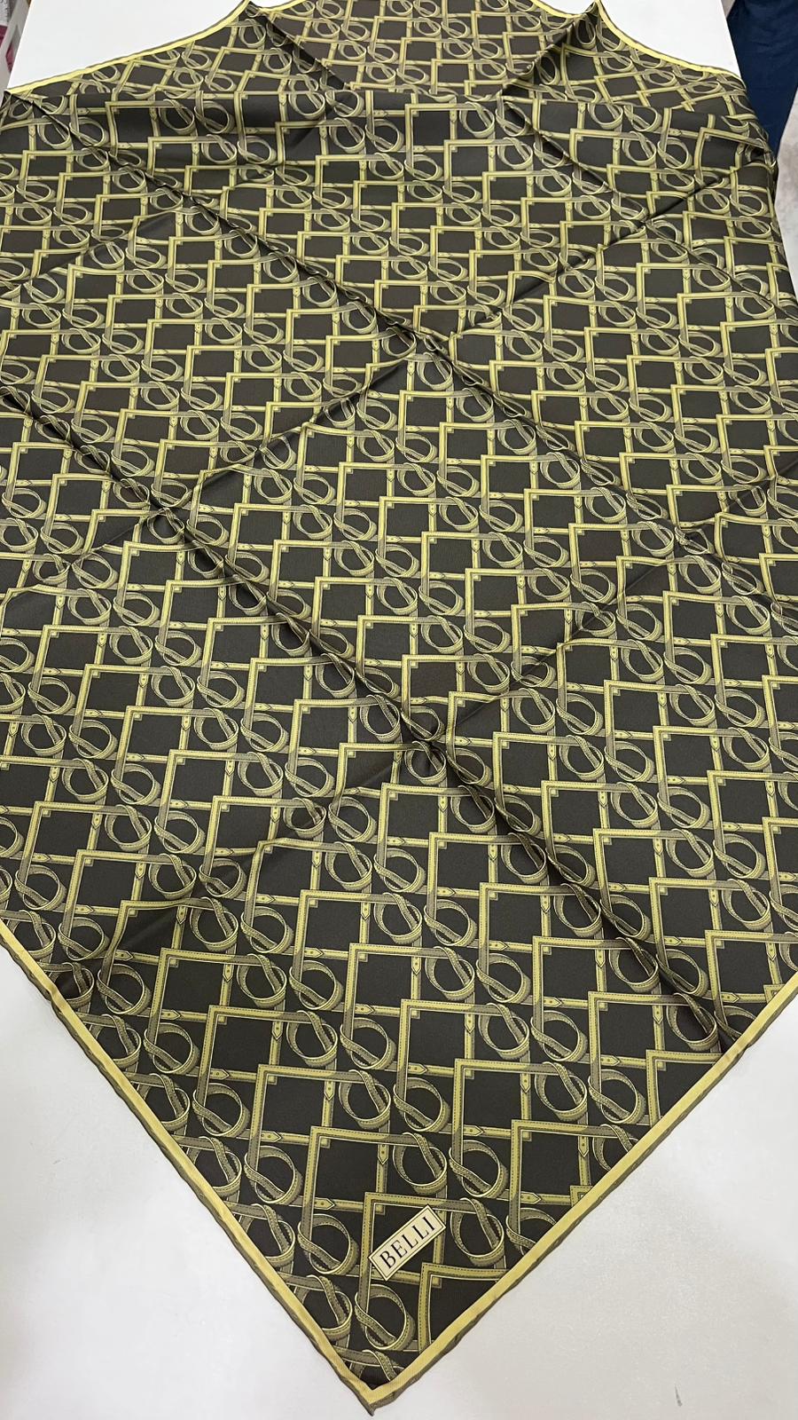 BELLI '25 Kış Twill İpek Eşarp Ceviz