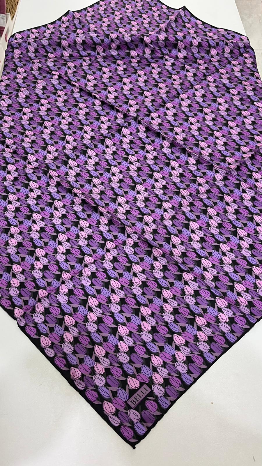 BELLI '25 Kış Twill İpek Eşarp Leylak