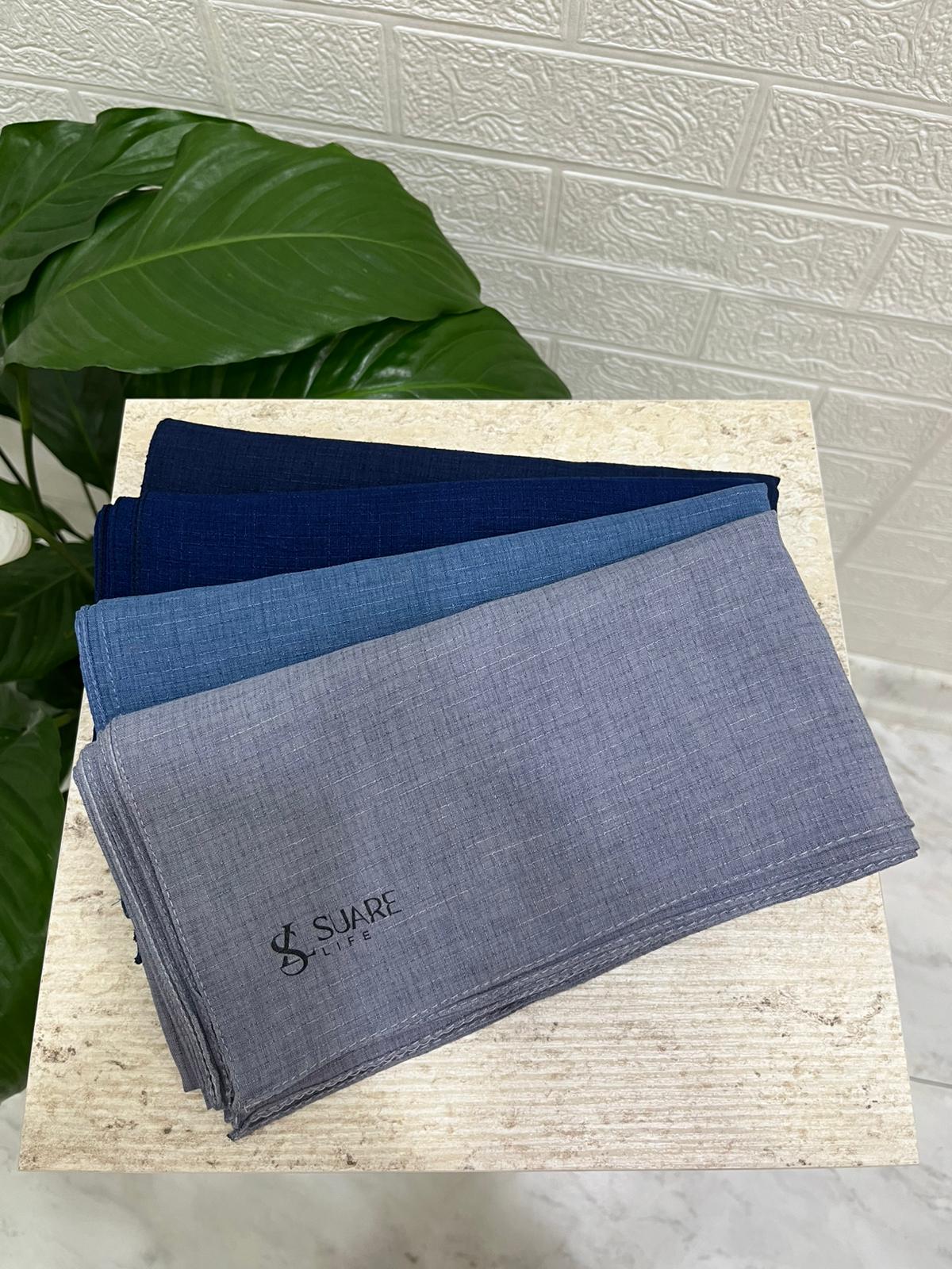 Tela Eşarp Kot Mavi