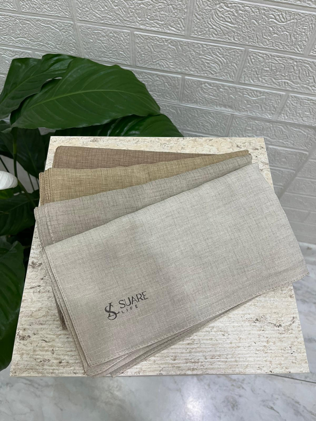 Tela Eşarp Natural Bej