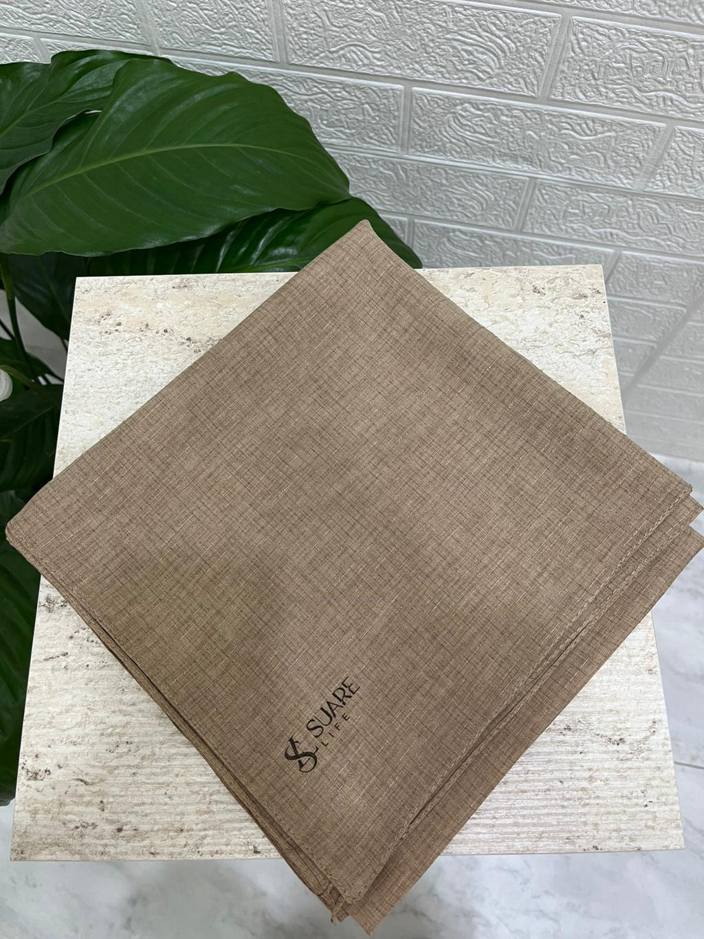 Tela Eşarp Natural Bej