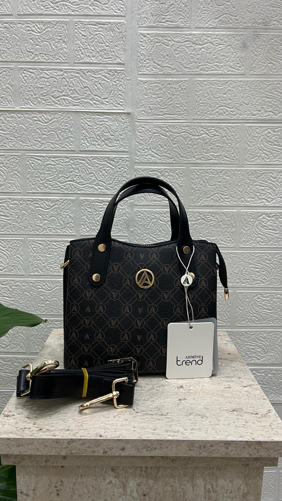 Armine Çanta Monogram Siyah