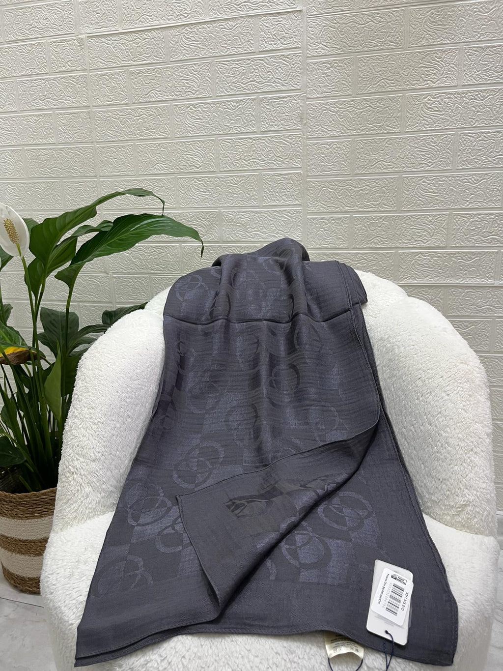 Noura Scarf Dama Şal Antrasit