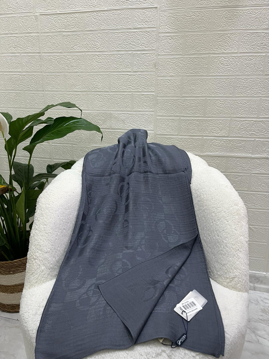 Noura Scarf Dama Şal Füme