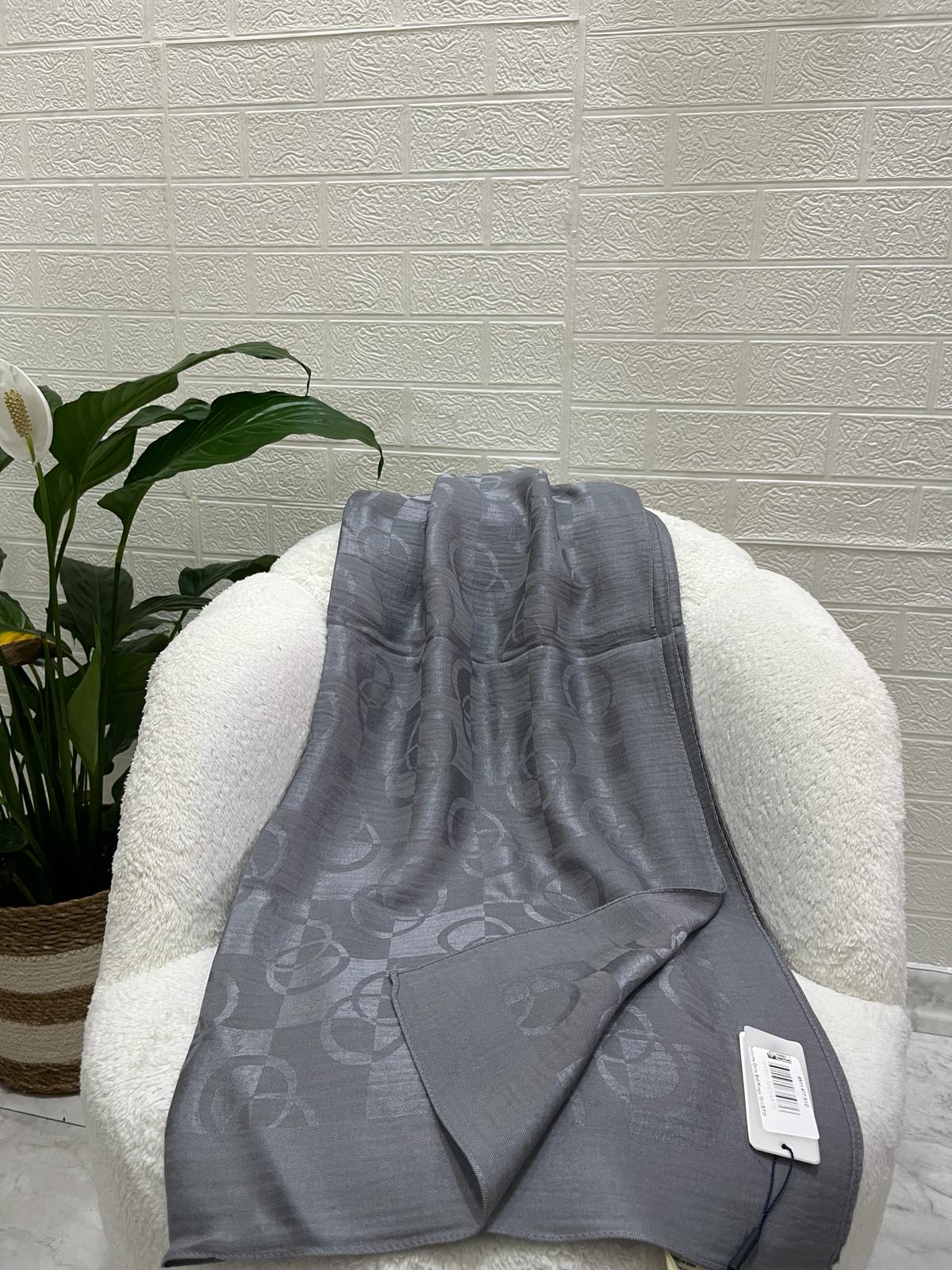 Noura Scarf Dama Şal Koyu Gri