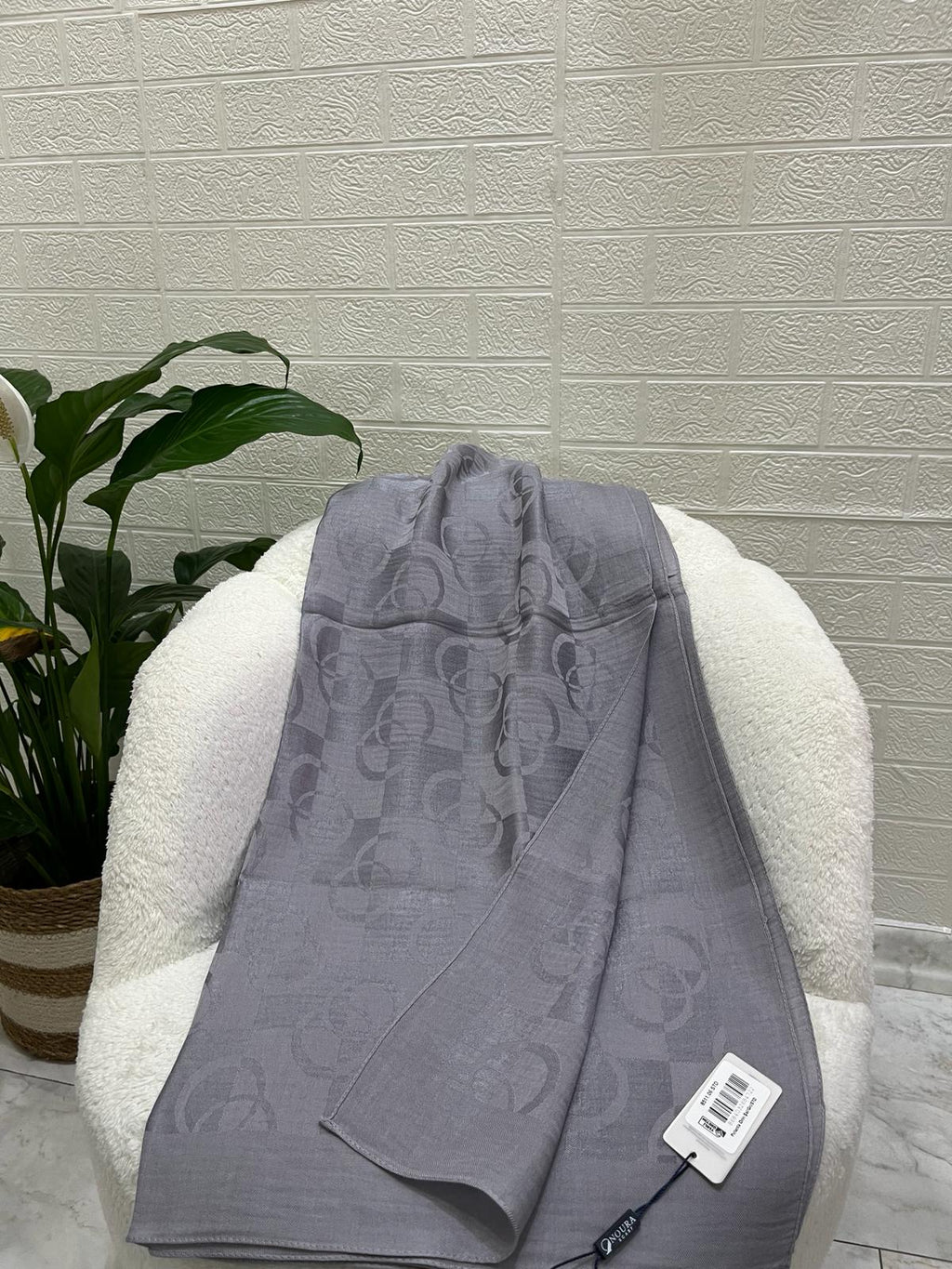 Noura Scarf Dama Şal Gri