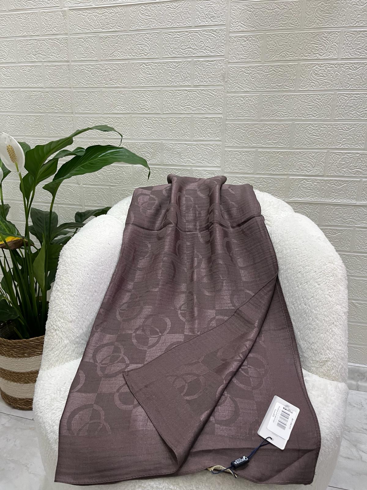 Noura Scarf Dama Şal Koyu Vizon