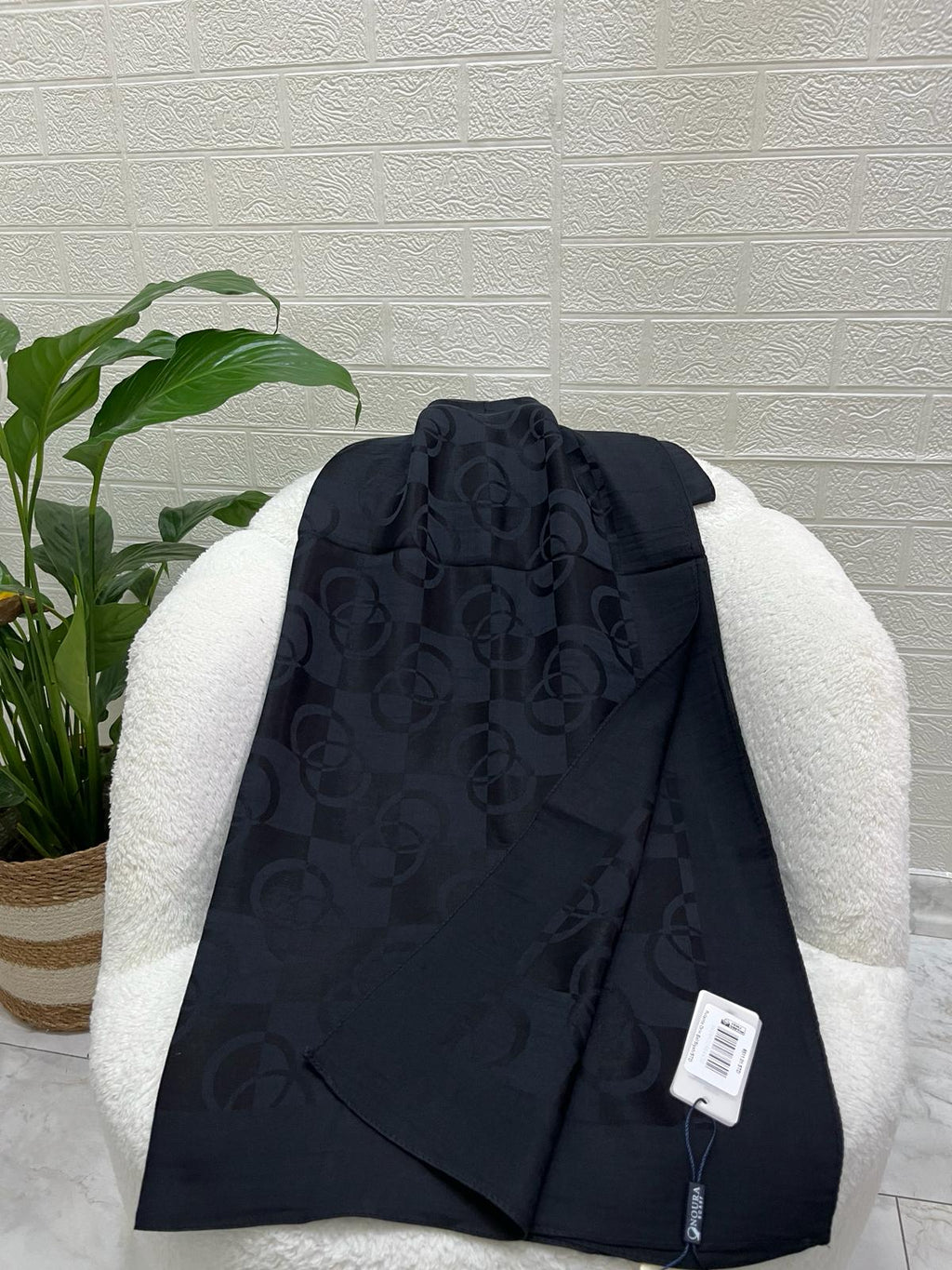Noura Scarf Dama Şal Siyah
