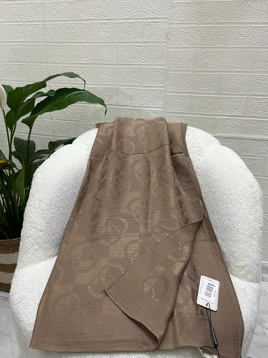 Noura Scarf Dama Şal Vizon
