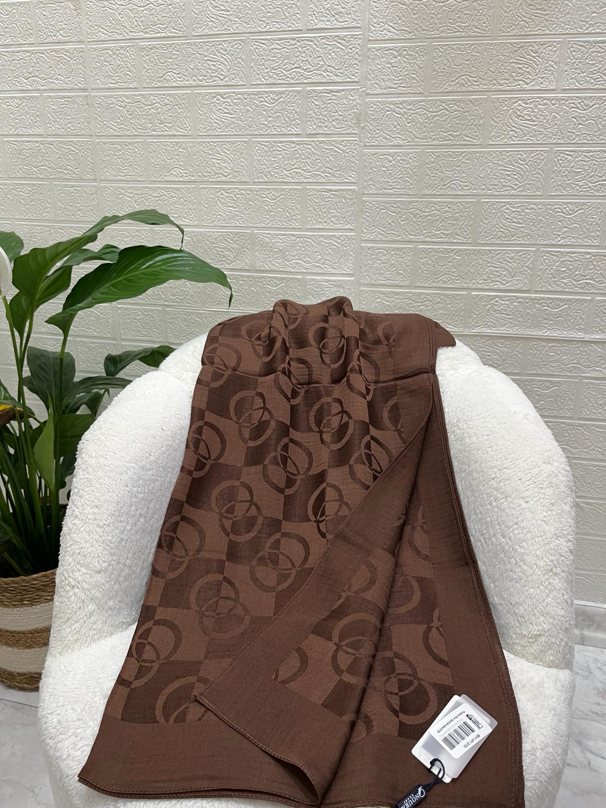Noura Scarf Dama Şal Çikolata