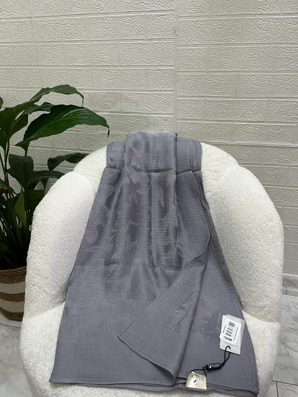 Noura Scarf Pırlanta Şal Gri