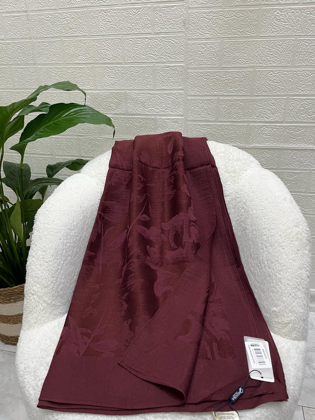 Noura Scarf Pırlanta Şal Bordo