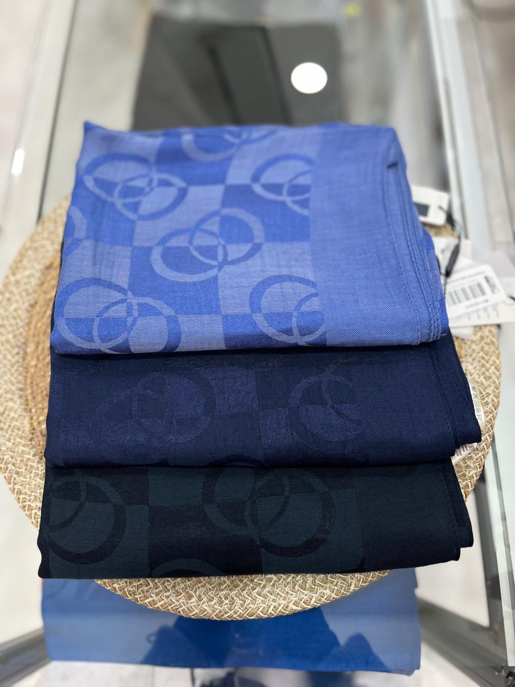 Noura Scarf Dama Şal İndigo