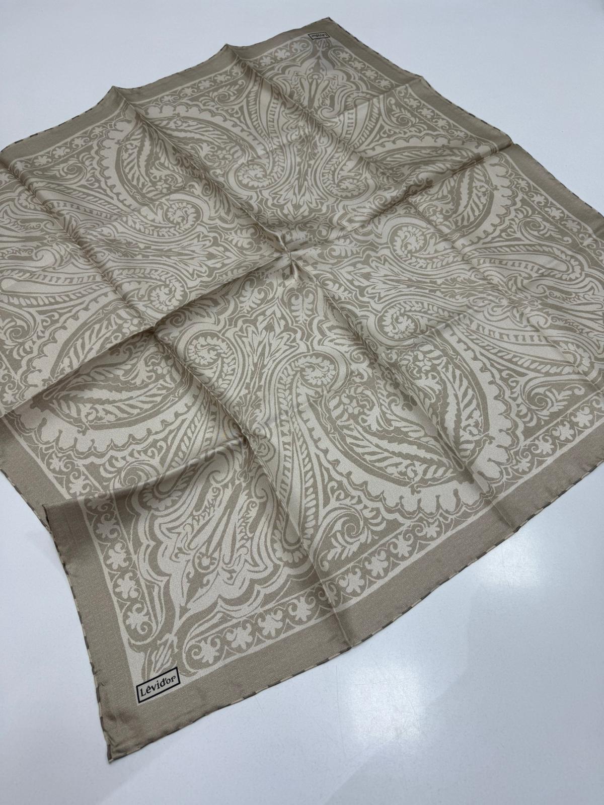 Levidor Twill İpek Eşarp Etro Koyu Bej