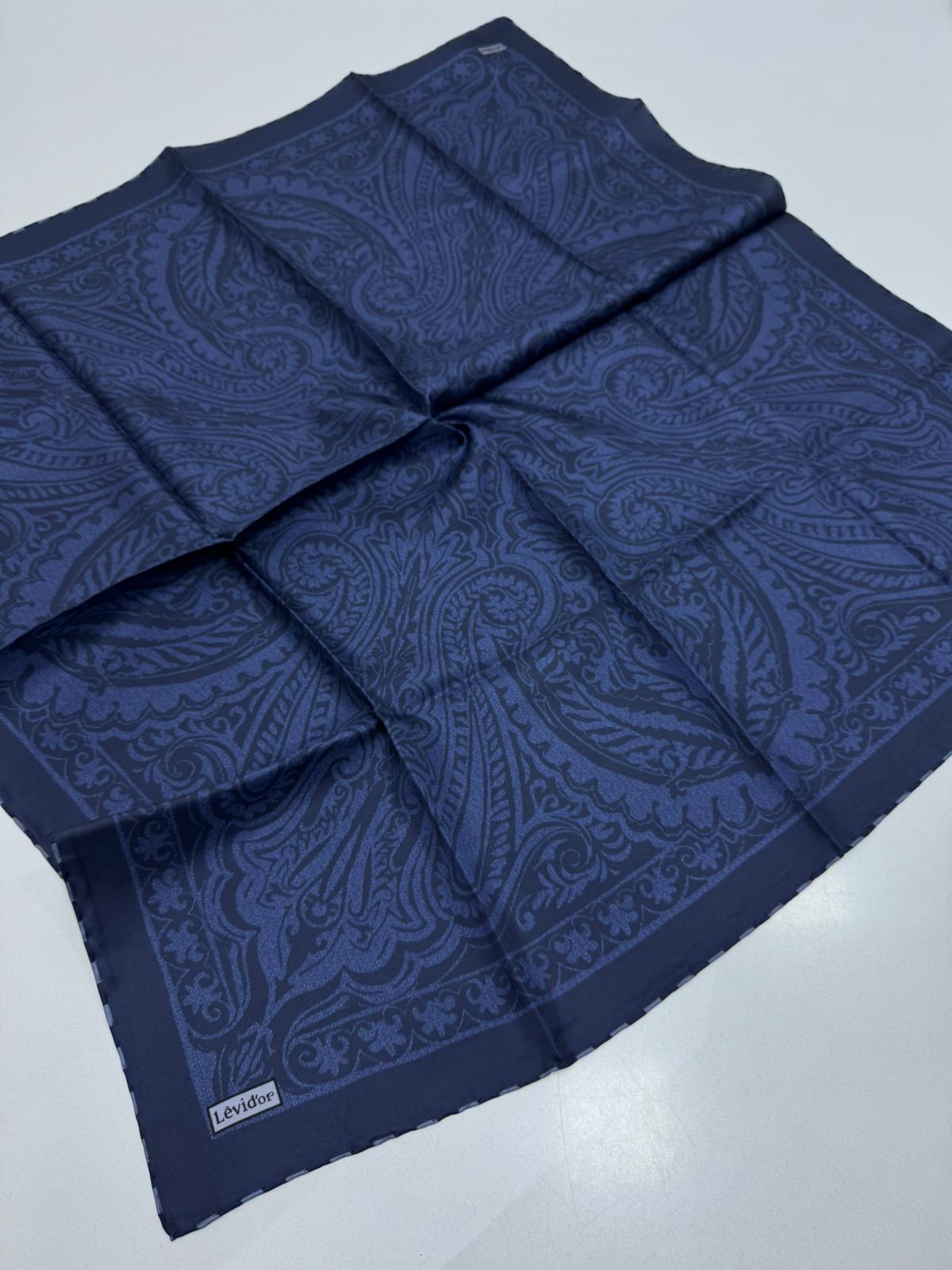 Levidor Twill İpek Eşarp Etro Lacivert