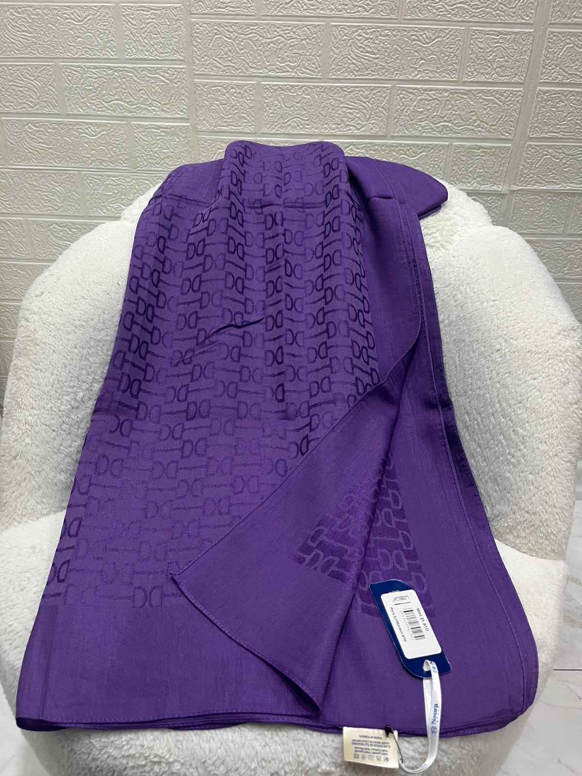 Noura Scarf Kilit Desen Şal Mürdüm