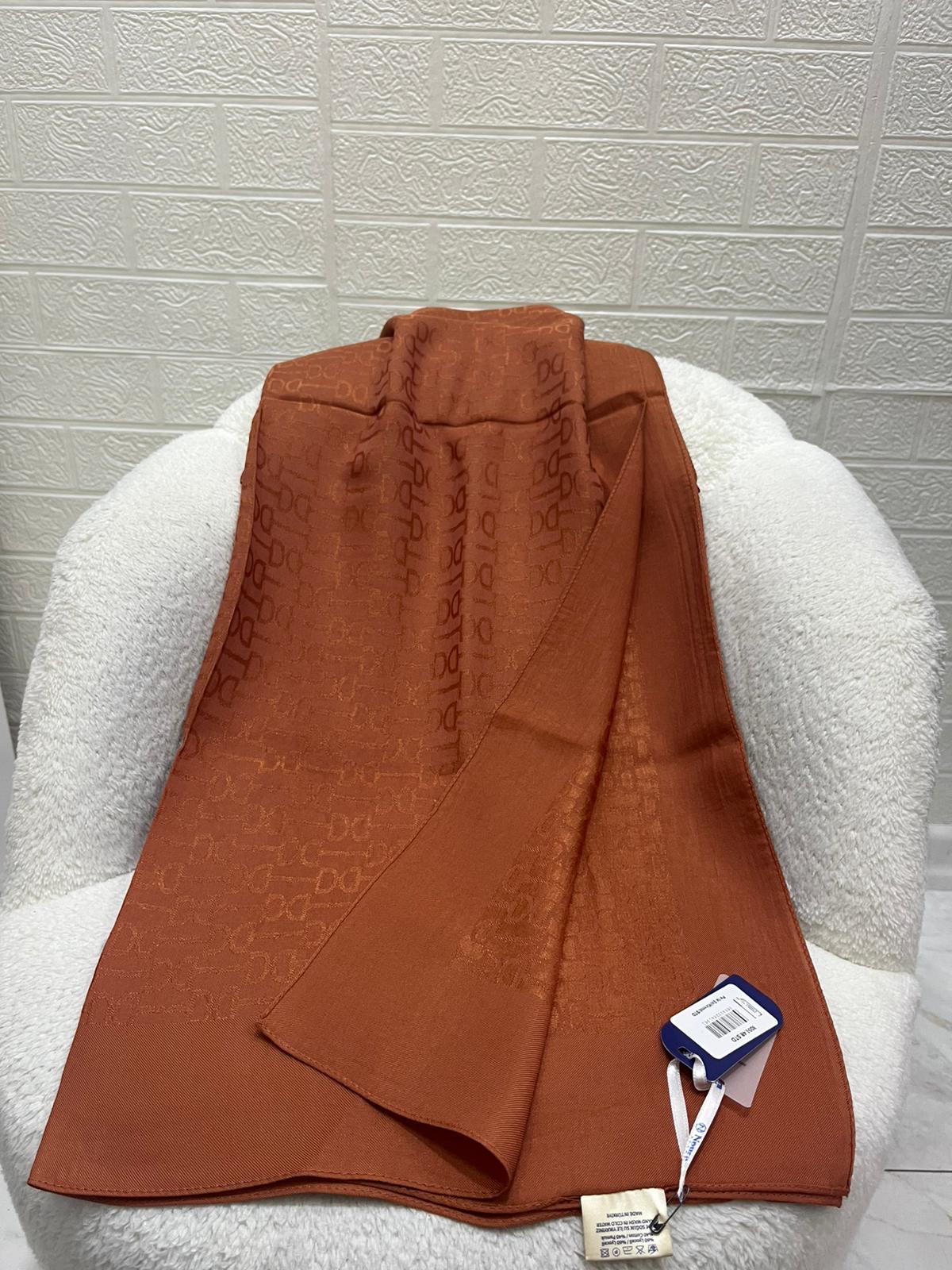 Noura Scarf Kilit Desen Şal Kiremit
