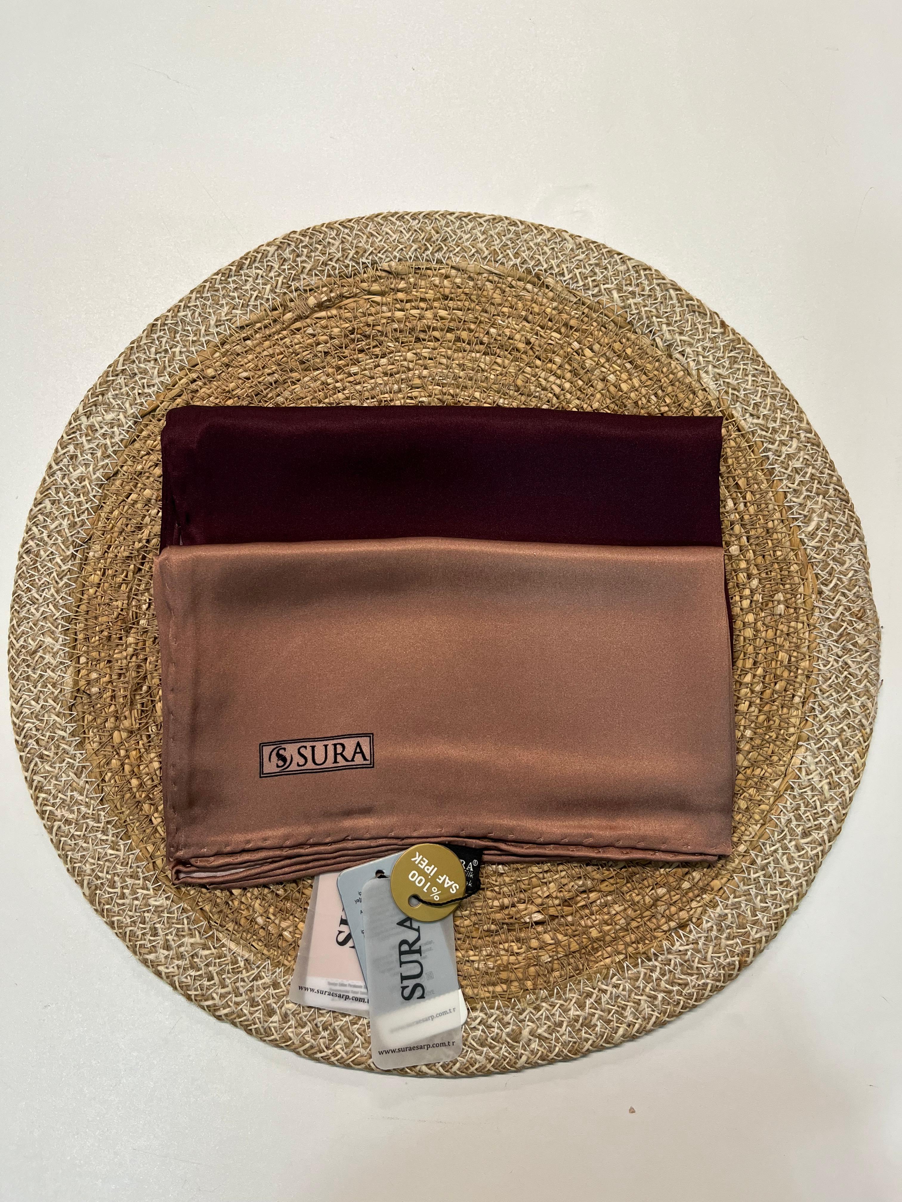 Sura İpek Eşarp Koyu Bordo