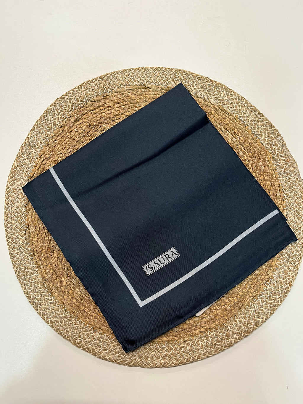 Sura Twill İpek Eşarp Lacivert