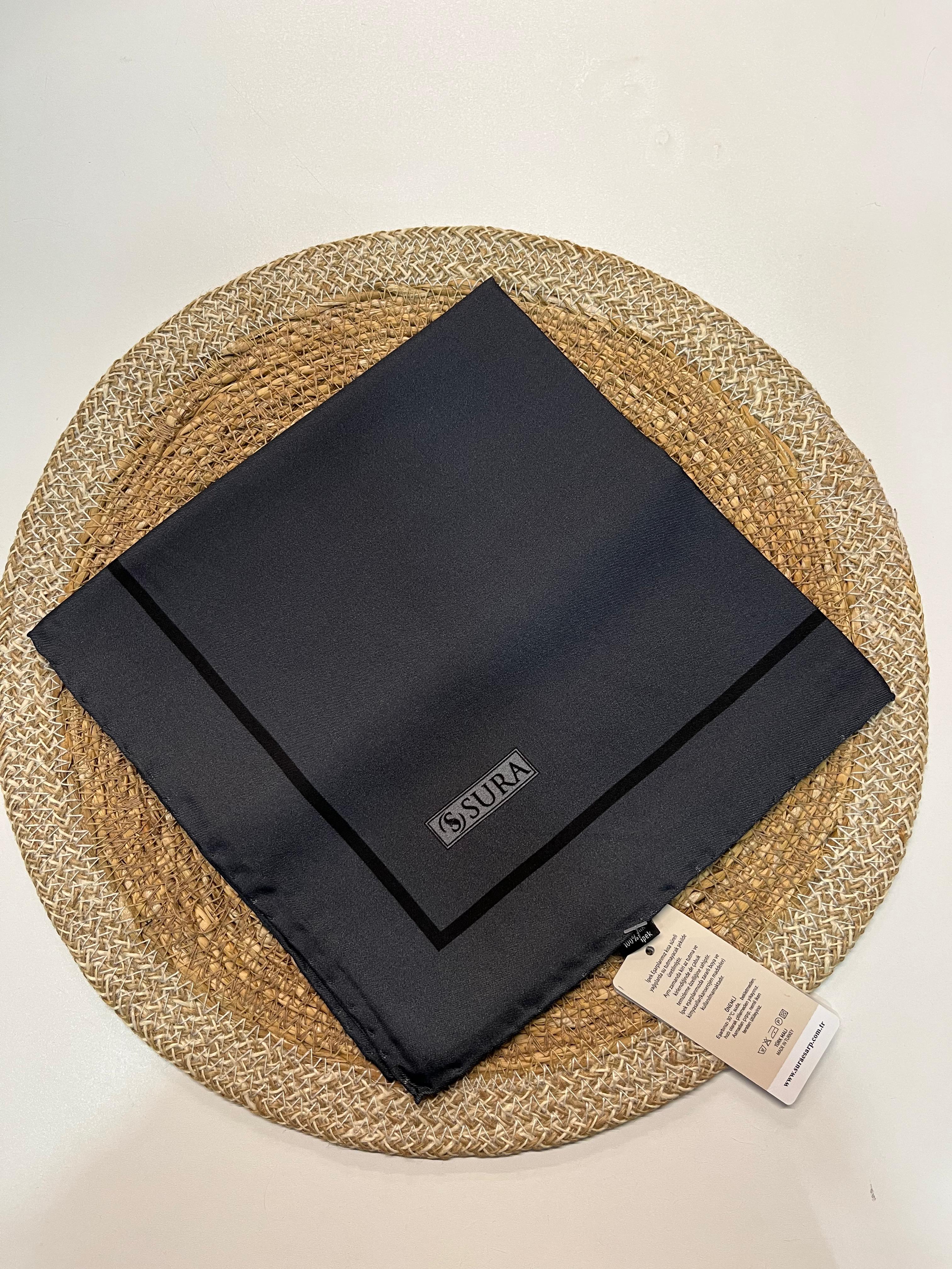 Sura Twill İpek Eşarp Füme
