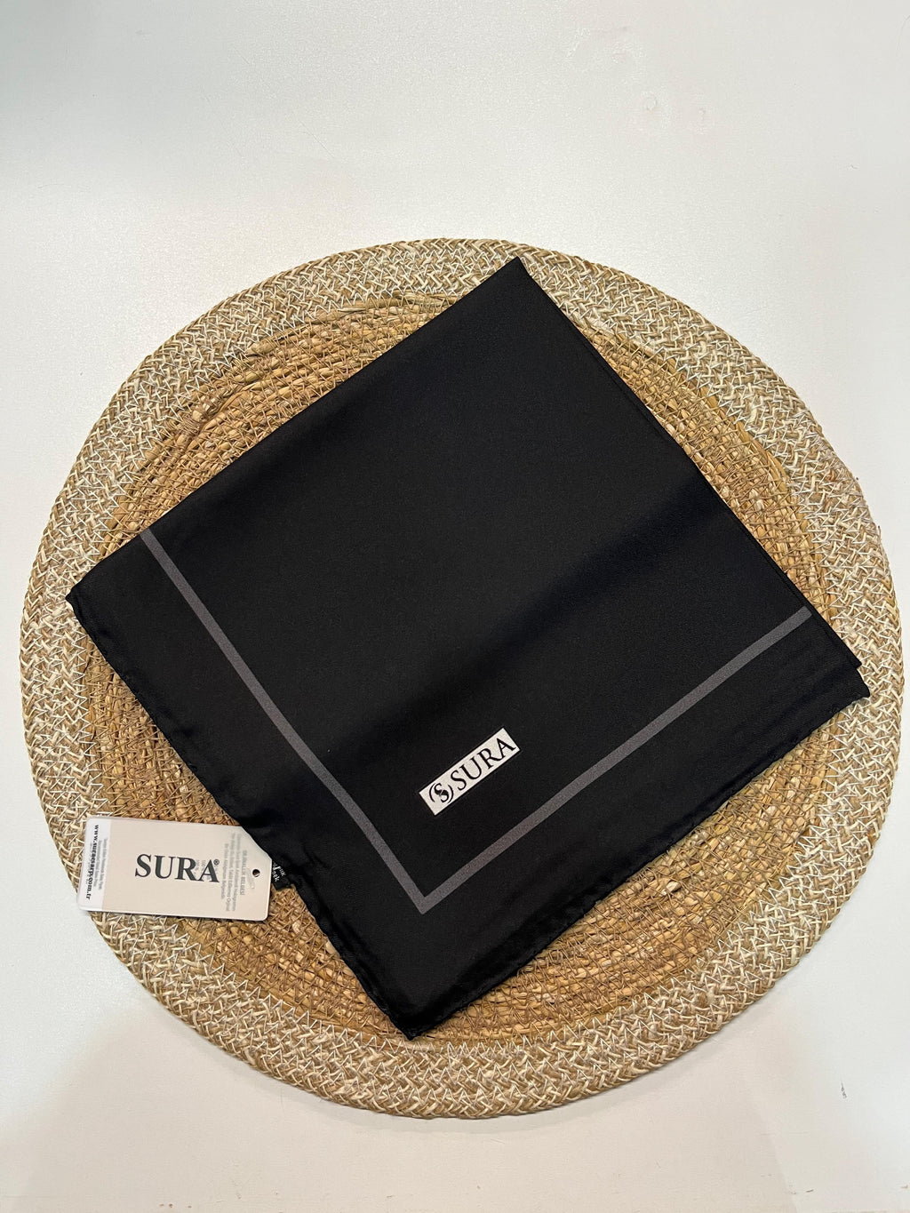 Sura Twill İpek Eşarp Siyah
