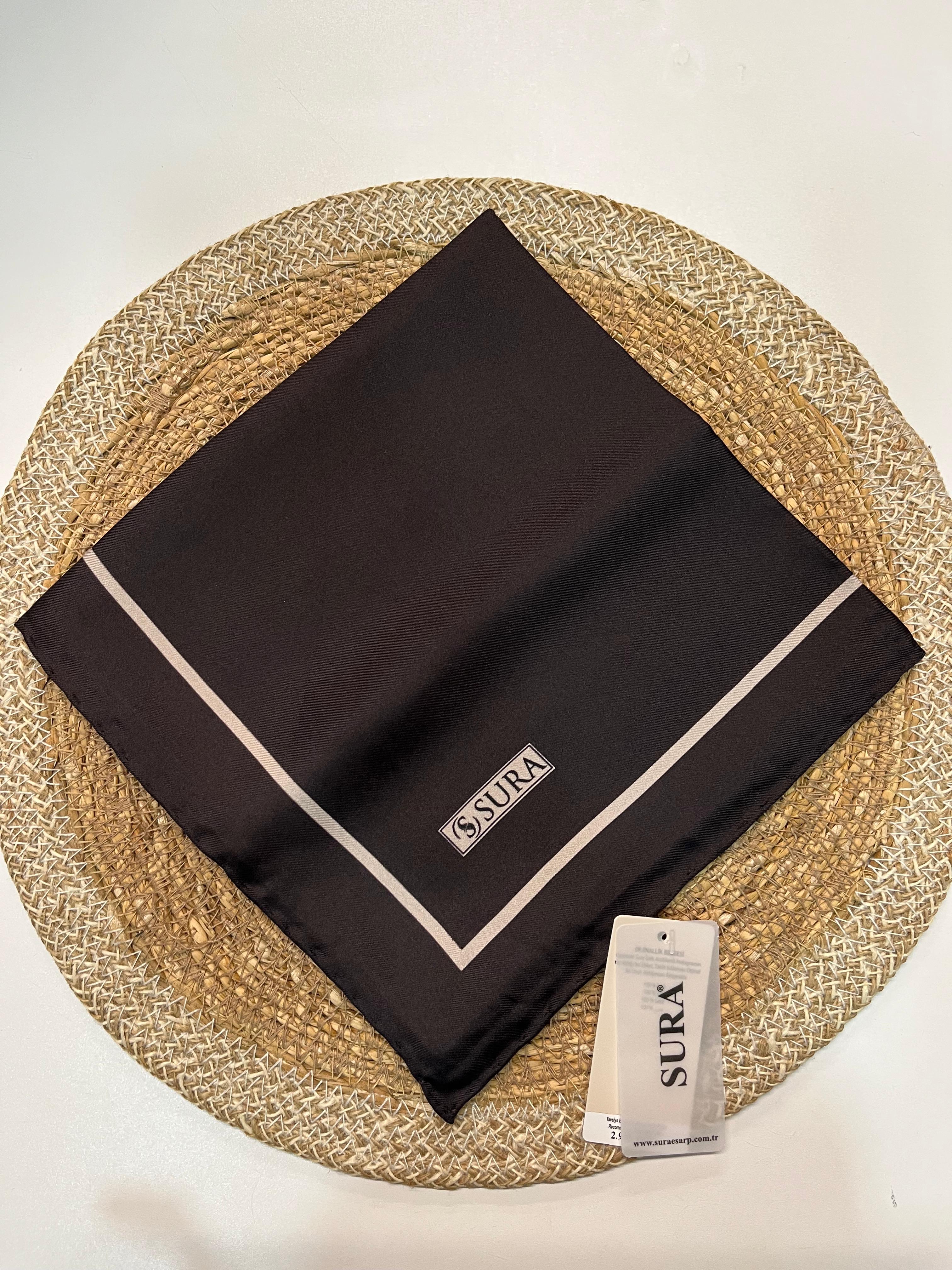 Sura Twill İpek Eşarp Acı Kahve
