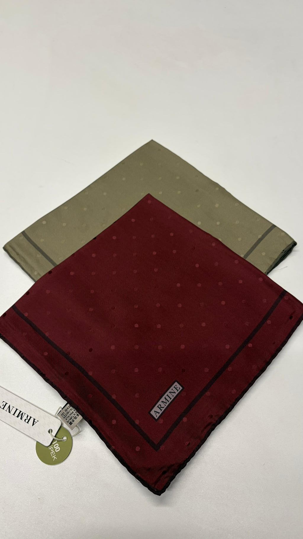 Puantiye Jakar İpek Bordo