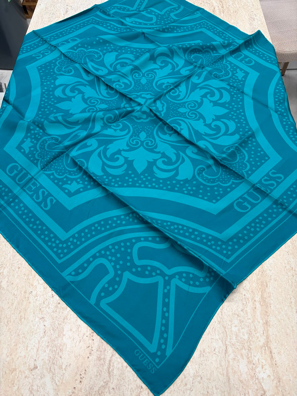 Twill İpek Eşarp Petrol Mavi