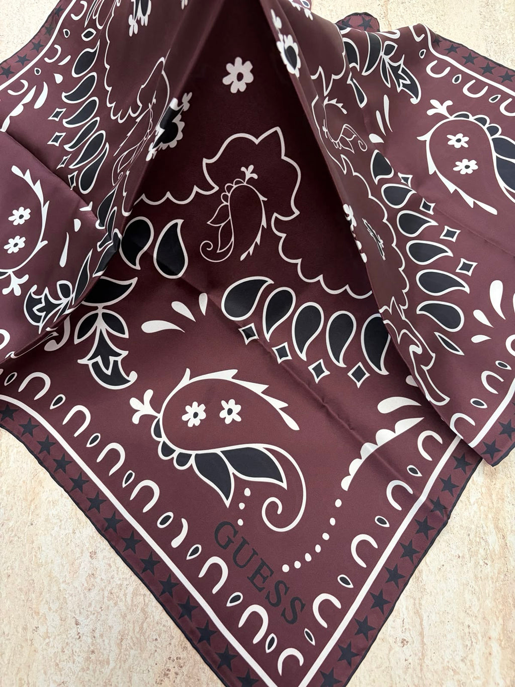 Twill İpek Eşarp Koyu Bordo
