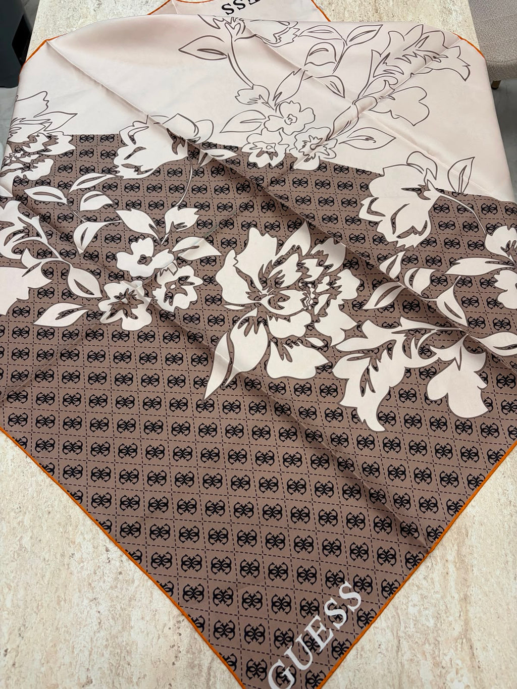 Twill İpek Eşarp Camel