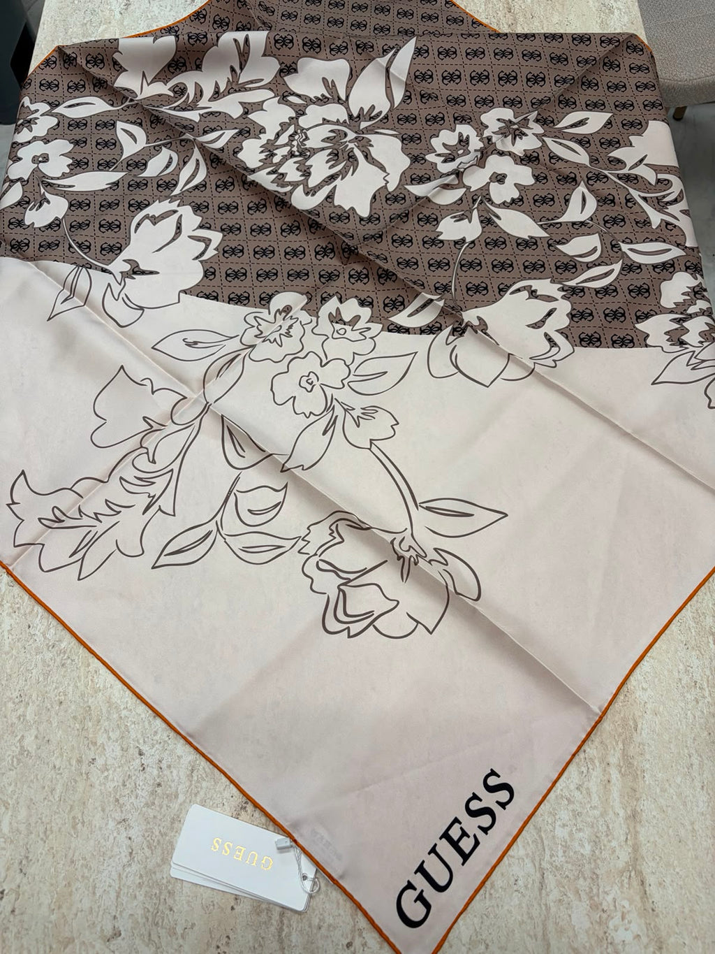 Twill İpek Eşarp Camel