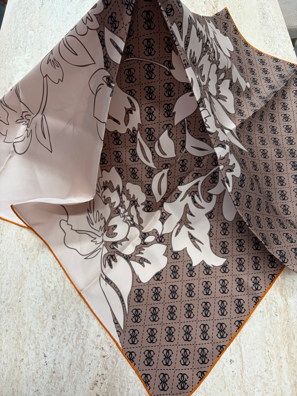 Twill İpek Eşarp Camel